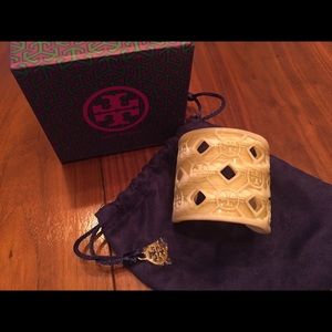Tory Burch Horn Perforated Resin Cuff